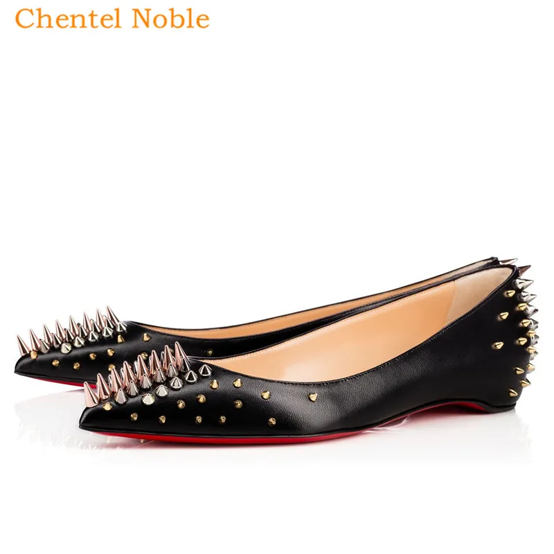 As Luxe Femme Schoenen Rue Mode Picture Picture Vrouw Cuir Nouvelle 2018 Chaussures En Mules Pointu Casual Métal De as Mocassins Rivet Appartements wYxOEfAqUn