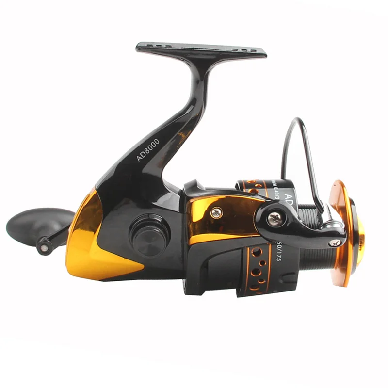 AD2000 - 9000 Series Metal Spool Spinning Reel 12BB + 1 Bearing Balls Boat Rock  Fishing Reel Pesca Wheel Without Gap RL49-0010-09