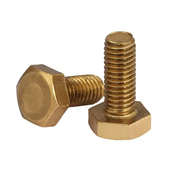

1/2/3Pcs DIN933 H59 Brass Screws Brass Hexagon Socket Bolts M8 M10 M12 Length 6-60mm