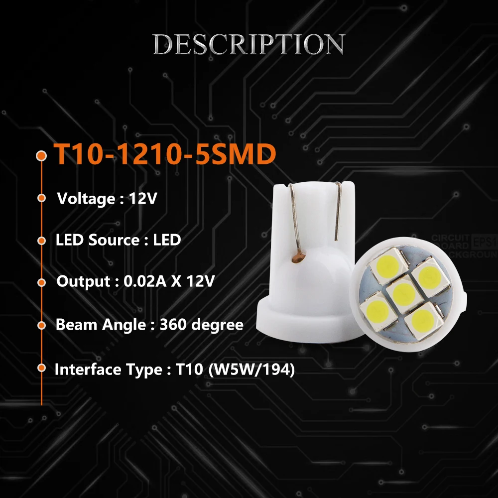 500 шт. T10 194 168 1210 5 SMD W5W 5 светодиодный просвет сигнальные огни внутренние лампы светодиодный огни автомобиля красный белого и синего цвета автомобильные лампы