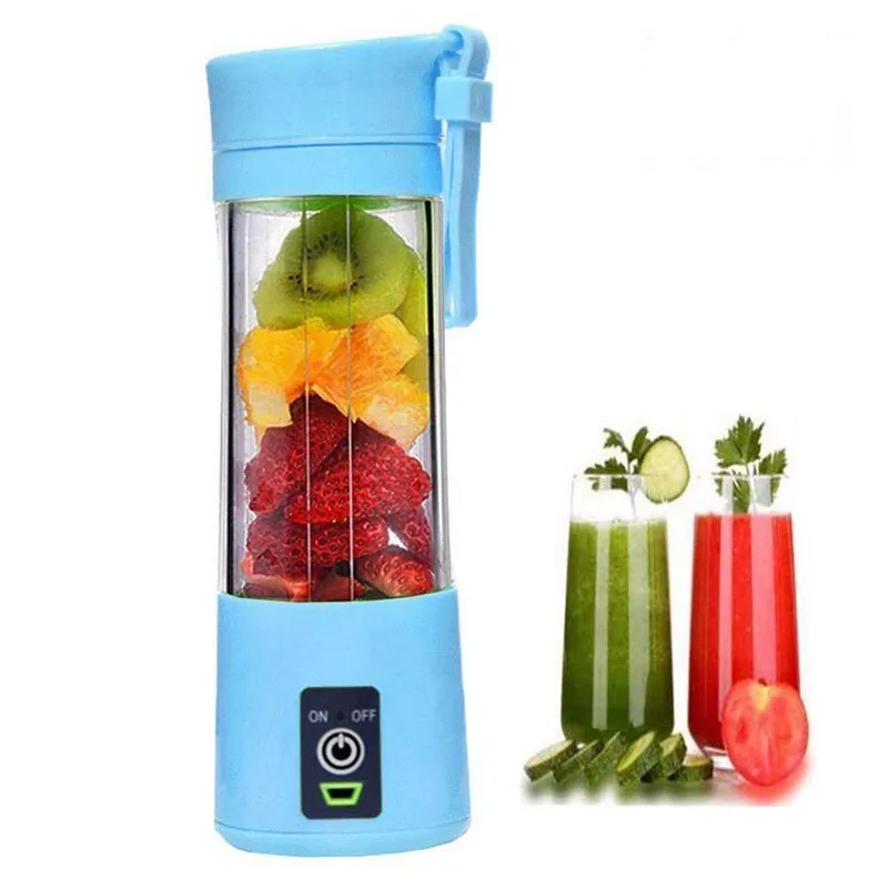 

400ML 6 Blades Handhels Juicer Bottle Portable Mini USB Electric Fruit Citrus Lemon Juicer Blender Squeezer Reamer Machine