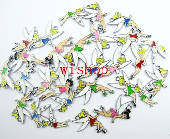 

Wholesale 50 Pcs Mixed Cartoon Tinker Bell Metal Charm Pendants Jewelry Making DIY Gift W281
