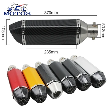 

Sclmotos- 51mm Modified Motorcycle Ak Exhaust Muffler Pipe with DB Killer Escape Moto Pit Bike Racing NMAX CRF 230 MT03 TMAX CBR