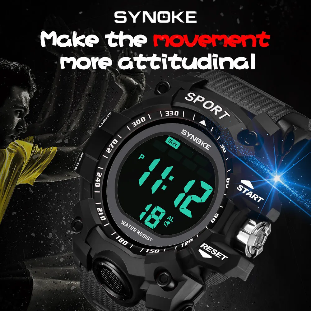 

Men Sport Digital Waterproof Watch Men's Boy LCD Digital Stopwatch Date Sports Rubber Wristwatch Relogio Masculino Digital Gift