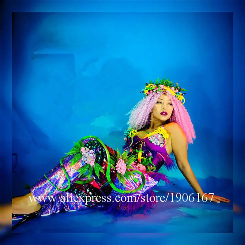 Nightclub GOGO female sexy flower fairy series costume dance team female costumes female singer costumes2