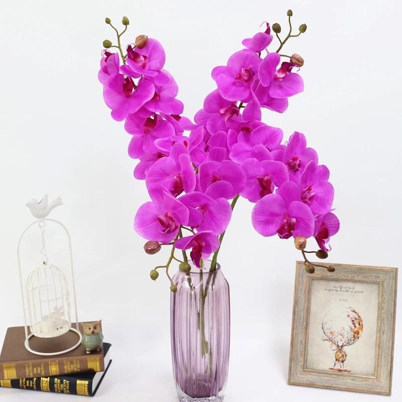 Искусственные цветы, орхидеи 4 цвета реального касания искусственная Орхидея, бабочка flores искусственное свадебное украшение праздничный Декор для дома