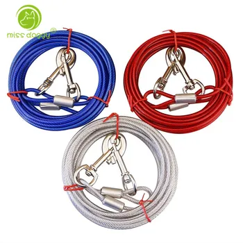 

3M/5M/10M Steel Wire Dogs Double Leashes Anti-bite Non-Tangle Pet Outdoor Picnic Camping Walking Belt Strap Lead Leash 3 Colors