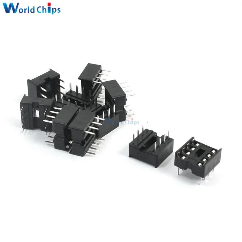 50 шт. 2 54 мм 8 Pin DIP 8DIP IC АДАПТЕР гнезд припоя Тип мм|ic socket|pin 8pin dip |
