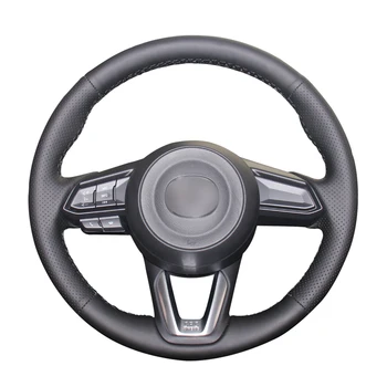 

Hand-stitched Black PU Artificial Leather Car Steering Wheel Cover for Mazda 3 Axela 2017-2018 Mazda 6 Atenza CX-3 CX-5 CX-9