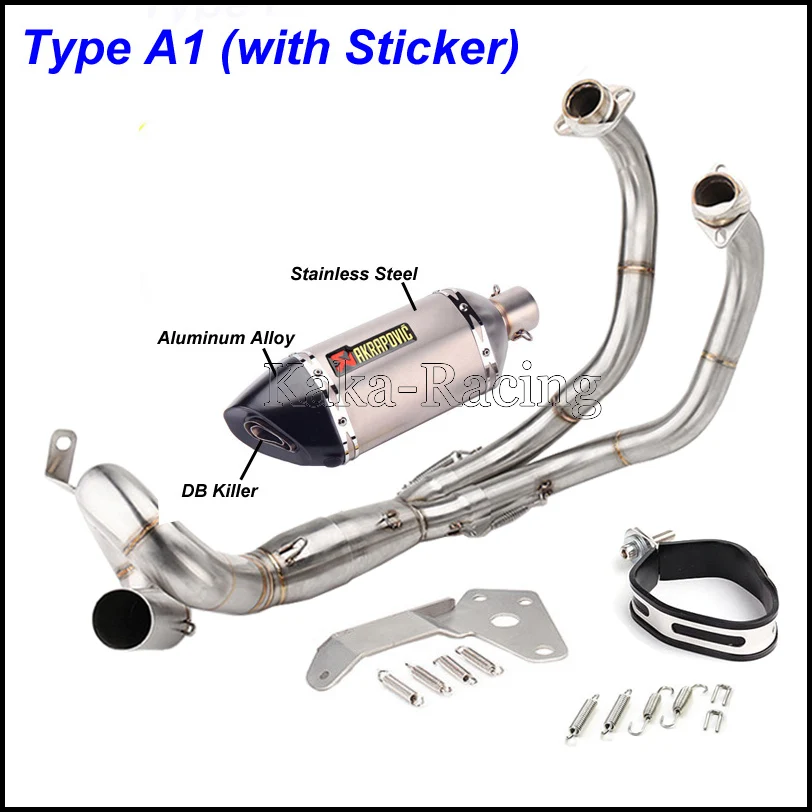 Mt-07 FZ-07 углерода Akrapovic мотоцикл глушитель труба полная система скольжения для Yamaha MT07 FZ07 Tracer- XSR700
