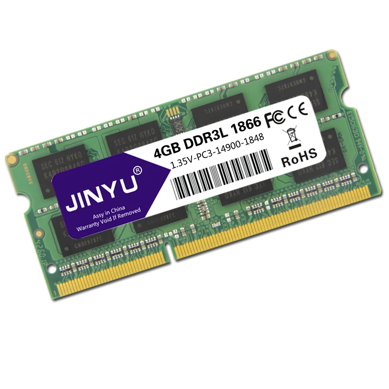 JINYU Ddr3 низкое напряжение 1866mhz 1,35 V 204Pin Ram память для ноутбука