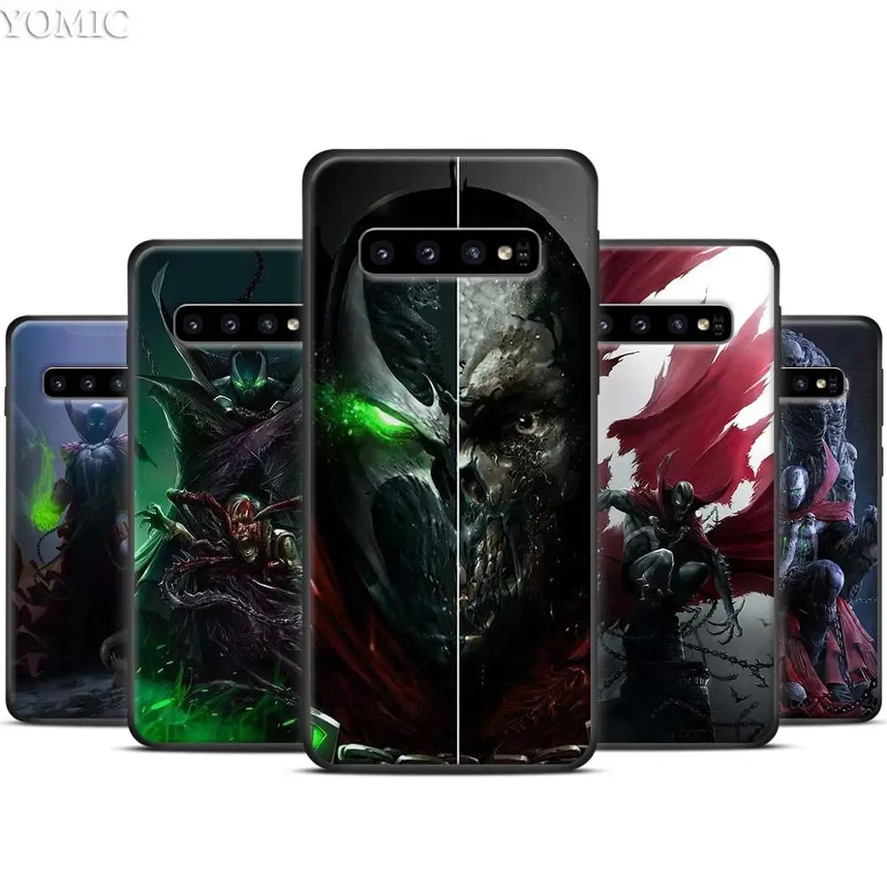

cartoon Spawn Black Silicone Case for Samsung Galaxy S10 S10e S8 S9 Plus S7 A40 A50 A70 Note 8 9 Soft Cover Case