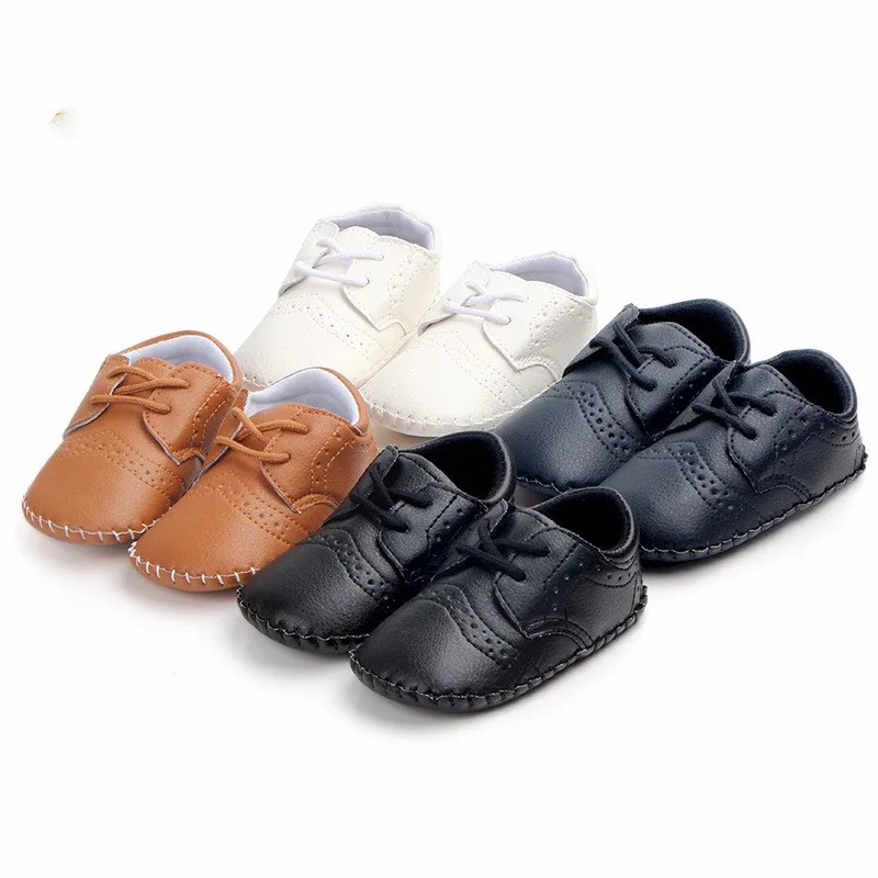

Foreign trade new wholesale baby toddler shoes babyshoes hand stitching green PU baby shoes ZQ057