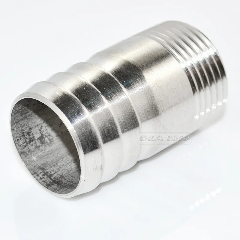 

FGHGF 58MM OD Barb Hose Tail x 2" Male Thread Pipe Fitting Connector Stainless Steel SS304 New High Quality