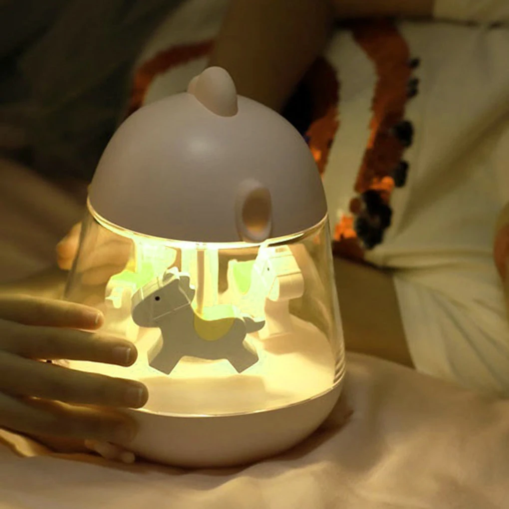

USB Bedside Cartoon Chicken Shape Musical Lamp Bedroom Touch Switch Table Light Whirligig Music Box
