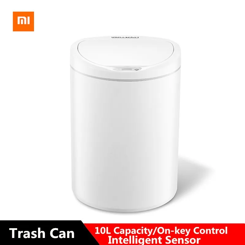 

Xiaomi Intelligent Sensor Trash Can 10L Capacity On-key Control Adjustable Distance Energy Efficient Trash Bin For Home Office