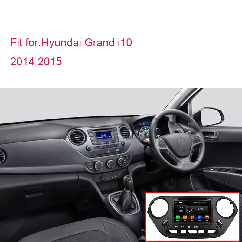 Perfect HaiSunny 4GB RAM Octa Core Android 8.0 Car DVD GPS Multimedia Player For Hyundai Grand i10 2014 2015 Radio 1