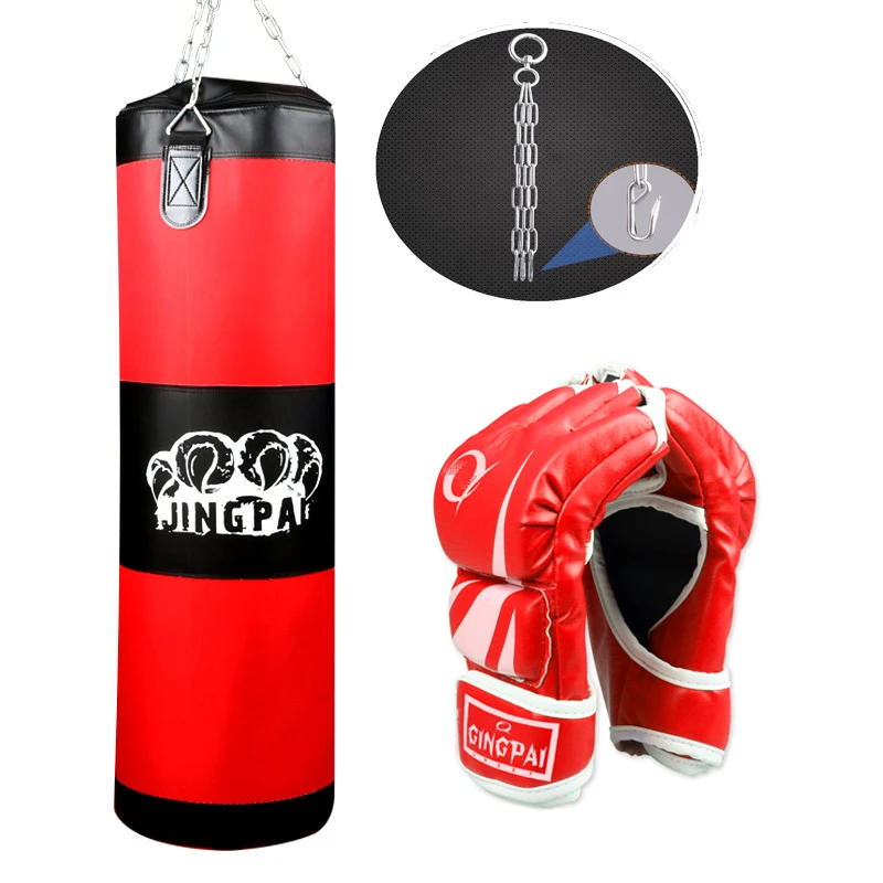 

New 100cm Training Fitness MMA Boxing Bag Hook Hanging saco de boxe Kick Fight Bag Sand Punch Punching Bag Sandbag