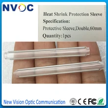 1000 шт./лот, 60 мм два штифта FTTH падение волокна кабеля защитные рукава, термоусадочные трубки двойные штифты горячего расплава сращивания протектор