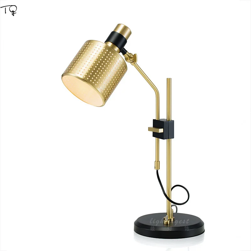 

Nordic Adjustable Hollow Black Gold Modern Table Lamp for Living Room Bedroom Bedside Led Desk Lamp Design Home Decor Luminaria