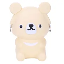 Детское портмоне с мультяшным медведем, держатель для монет, силиконовый маленький кошелек для творческой монеты