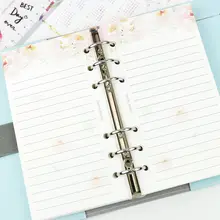 Yiwi с цветочным принтом линии по горизонтали ручной планировщик наполнитель страниц Biner книги P A5 A6 40 листов