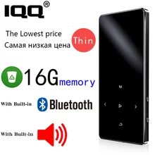 IQQ новая версия MP3-плеер с bluetooth Динамик Сенсорный экран и встроенный 16G HiFi портативный walkman с радио/FM/запись