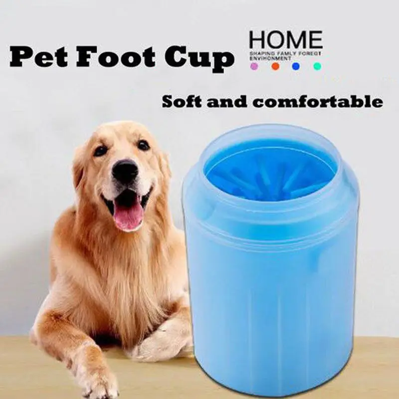 Прочный быстро Очищающий Инструмент для мытья ног S/M/L креативный Vogue для мытья домашних собак чашка для ног портативное приспособление для очистки лап для собак