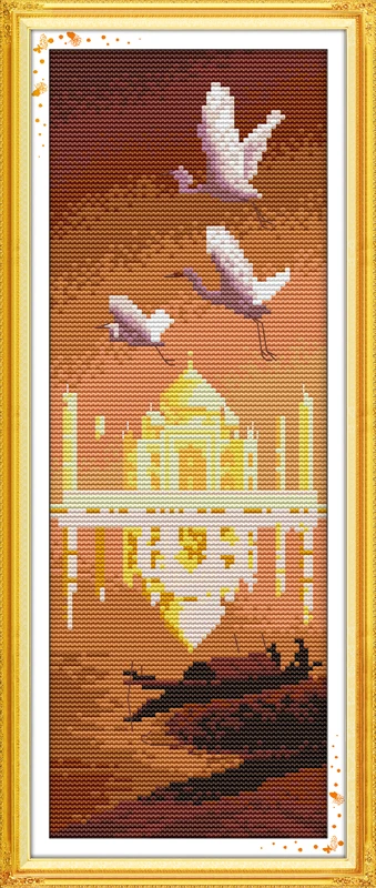 

Beautiful home(5) Counted Cross Stitch 11CT Printed 14CT Set DIY Chinese Cotton Cross-stitch Kit Embroidery Needlework