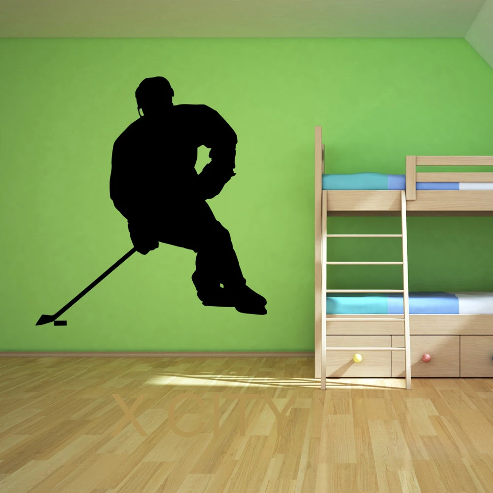 Hockey Player Winter Pop Sport WALL ART GRAPHIC STICKER DIE CUT VINYL