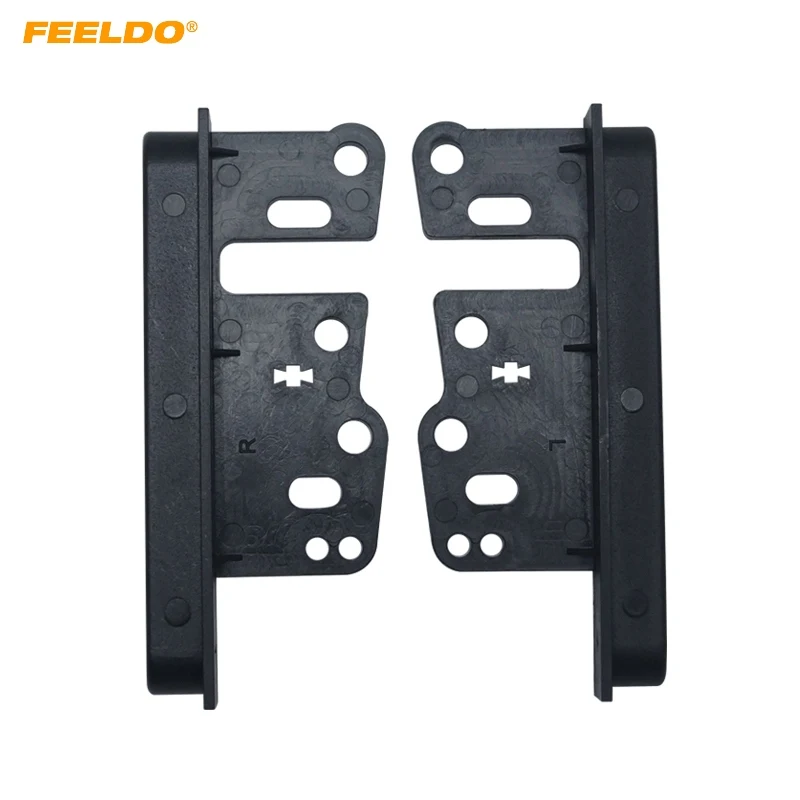 

FEELDO 1Pair Universal Bracket For Toyota 2Din Radio Stereo(202*102mm~178*102mm) Panel Fascia Mounting Trim Kit Refit #FD-1662