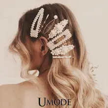 UMODE жемчужные заколки для волос, заколки для волос, китайская ручная работа, заколка для волос, ювелирные изделия для женщин, свадебные винтажные модные трендовые аксессуары