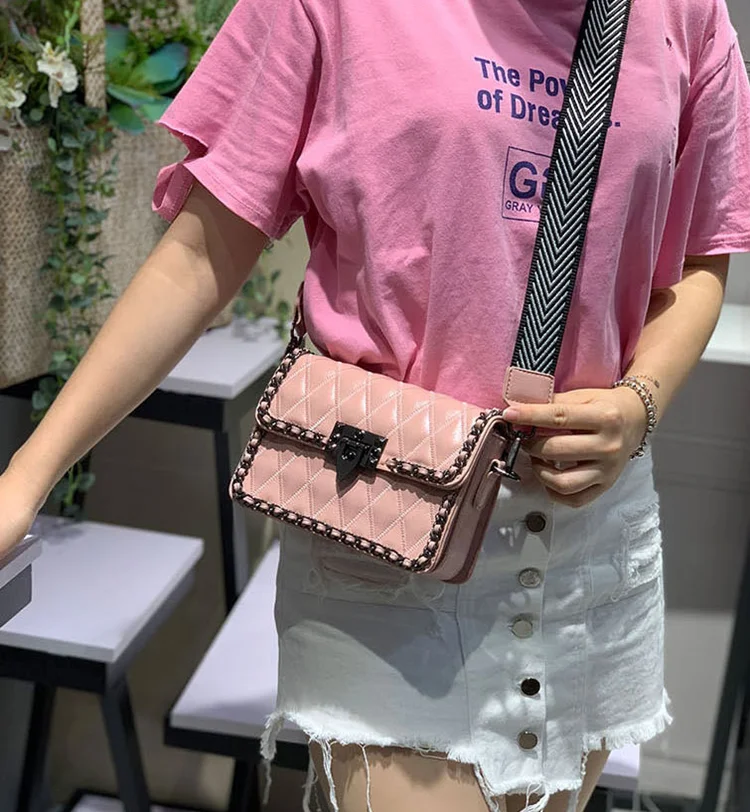 saco treliça diamante bolsa de ombro