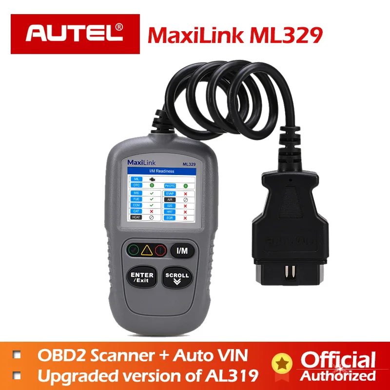 

Autel MaxiLink ML329 Code Reader OBD OBD2 Eobd obdii AutoVIN PK AL319 Diagnostic Tool Automotive Scanner