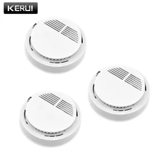 KERUI, 3 шт., беспроводной пожарный детектор дыма, датчик, домашняя охранная сигнализация для семьи, для охраны офиса, здания, ресторана