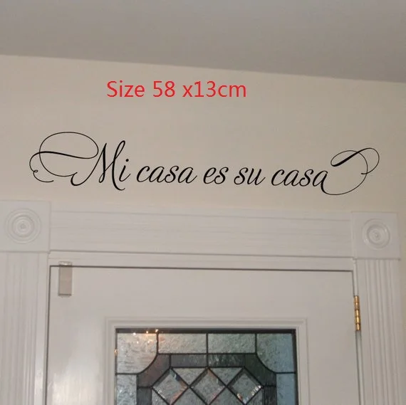 Mi casa es su casa - entry way wall decal - Spanish Decal - Spanish Wall Art