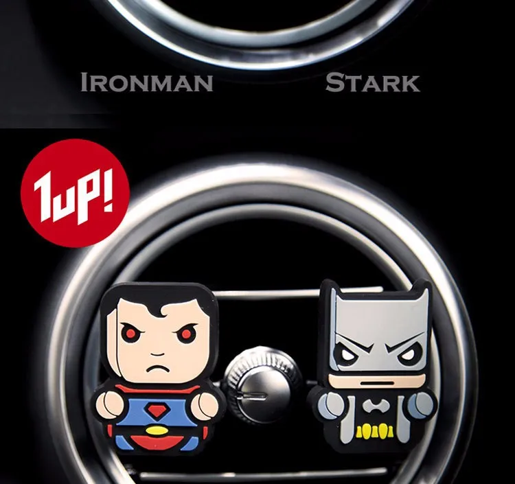Мстители Звездные войны аромат духов Marvel Стиль для автомобиля Кондиционер Vent Супермен железный человек мультфильм Освежители воздуха стайлинга автомобилей