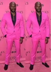 Простые Модные мужские костюмы Популярные розовые мужские свадебные костюмы 2017 строгие женивечерние х Вечеринка смокинги Лучшие Мужские