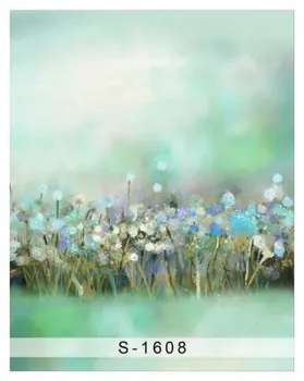 

Bokeh Green Blue Flower Leaves backdrop Vinyl cloth High quality Computer print wall Photography Backgrounds