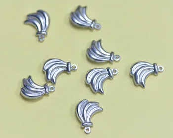 

11*15mm Stainless Steel Cute Banana Charms Silver tone DIY Jewelry Findings Wholesale