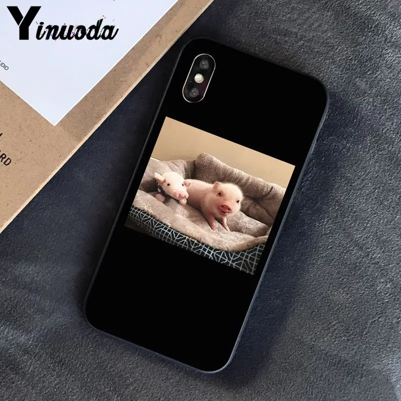 Yinuoda смешной мультфильм свинья Coque Оболочка Чехол для телефона для iPhone 8 7 6 6S 6Plus X XS MAX 5 5S SE XR 10 чехол s - Цвет: A12