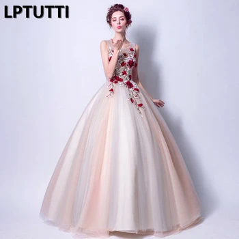 

LPTUTTI Embroidery Appliques New Vintage Princess Bridal Marriage Gown Bride Simple Party Events Long Luxury Wedding Dresses