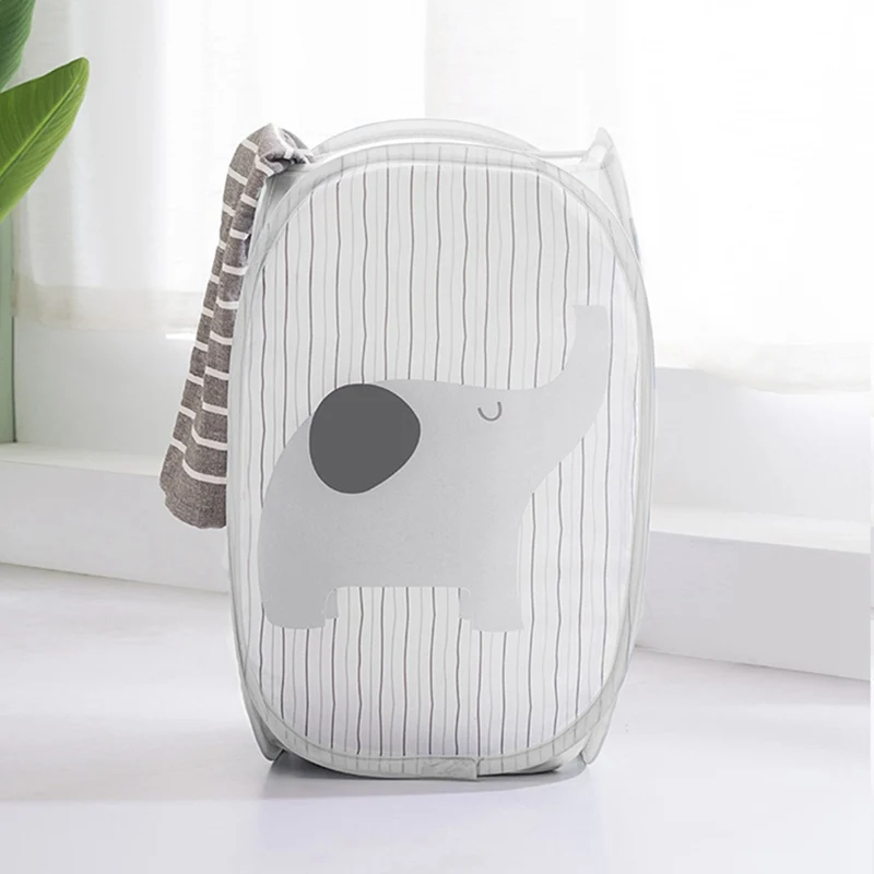 Cartoon hamper folding laundry basket Household dirty clothes storage basket for dirty clothing