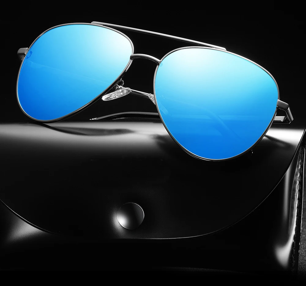retro fishing blue mirror sunglasses for men summer style driving (8)