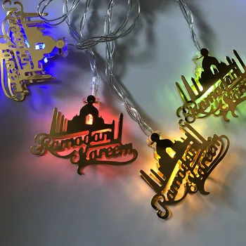 

LED Ramadan Festival Iron Letter Castle Light String Decorative led string lights Home lighting string decoration