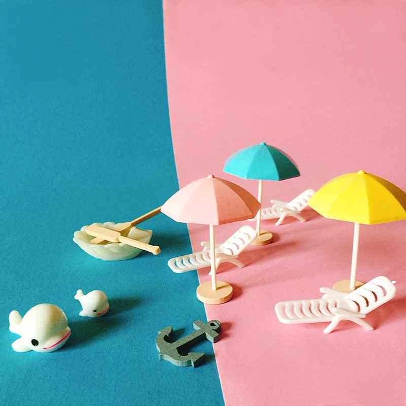 

sale~10Pcs/beach umbrella/doll house//miniatures/lovely cute/fairy garden gnome/moss terrarium decor/crafts/bonsai/ DIY/c144-147
