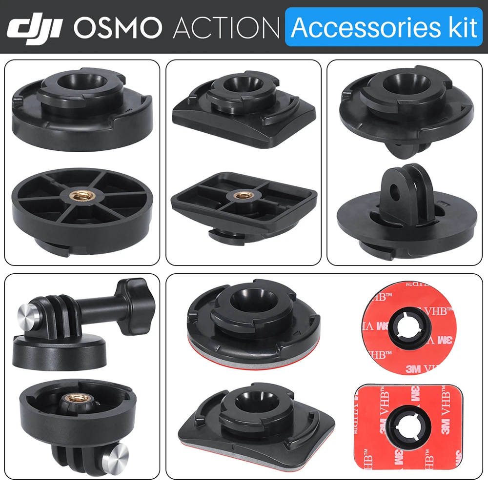 

Ulanzi Accessories Kit for DJI Osmo Action Camera Mount Holder Adapter with 3M Paste Stick for Gopro Qucik Install Accessories