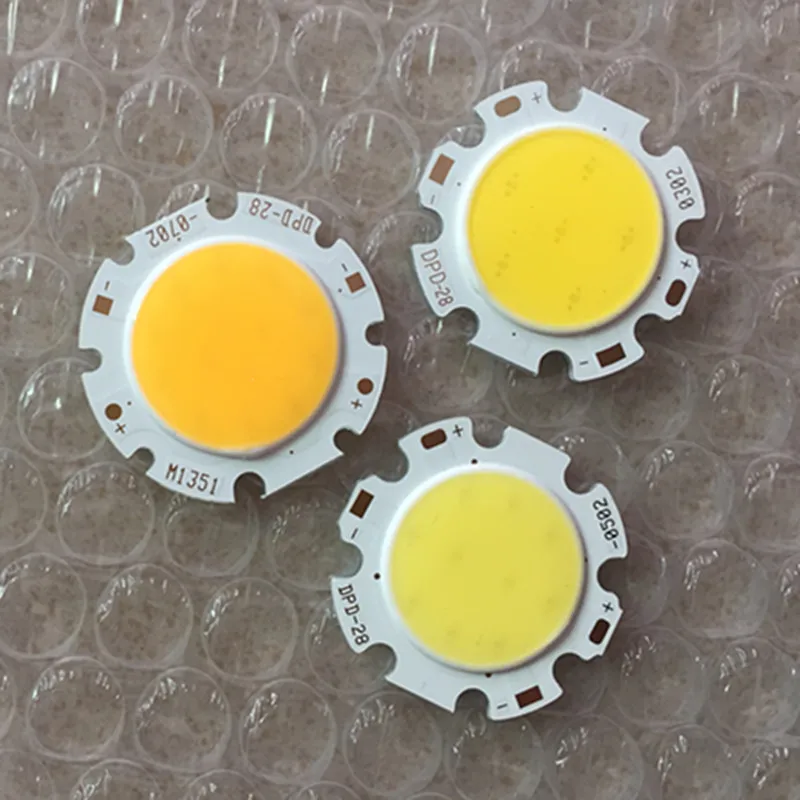 

Big Promotion 3W 7W 9W 10W Round COB LED SMD Chip High Power Lights Lamp Bulb Warm White Pure White
