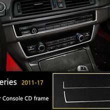 Центральная консоль CD рамка накладка полоски 2 шт для BMW 5 серии F10 F18 520 528 525 2011-17 Нержавеющая Сталь автомобильный Стайлинг