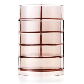 

Coloffice Multifunction Simple Office Pen Holder Creative Transparent Stationery Stroage Office Supplies 8.3*8.3*12.5cm 1Piece